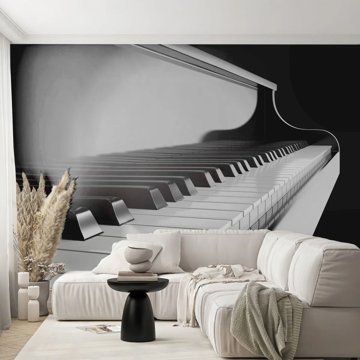 Papel de Parede Autocolante Deluxe Sticker - Harmonia de formas e cores - Piano, Piano, Música - 250x175 cm