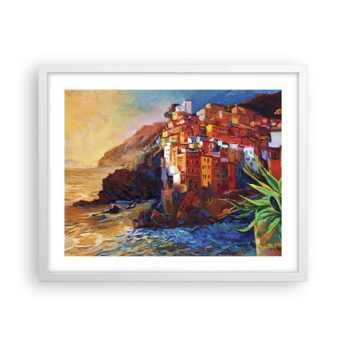 Pôster em moldura branca - Vibrações italianas - 50x40 cm