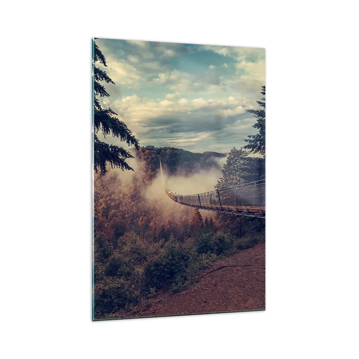 Quadro em vidro - Na floresta de outono - 70x100 cm