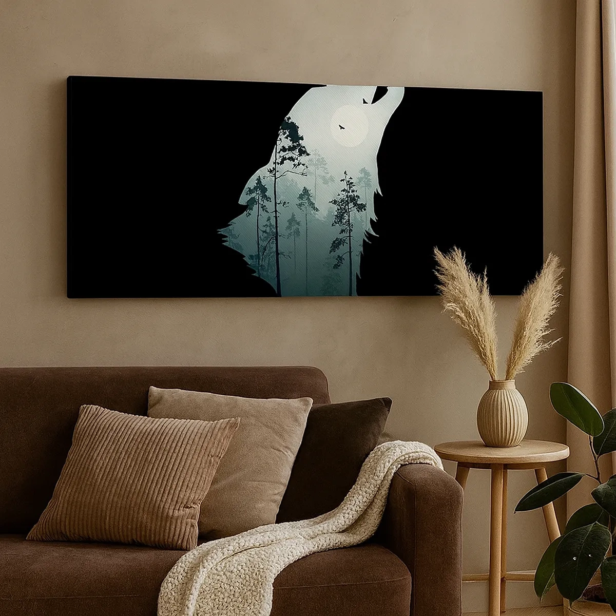 Quadro em tela - A voz da noite da floresta - 30x30 cm