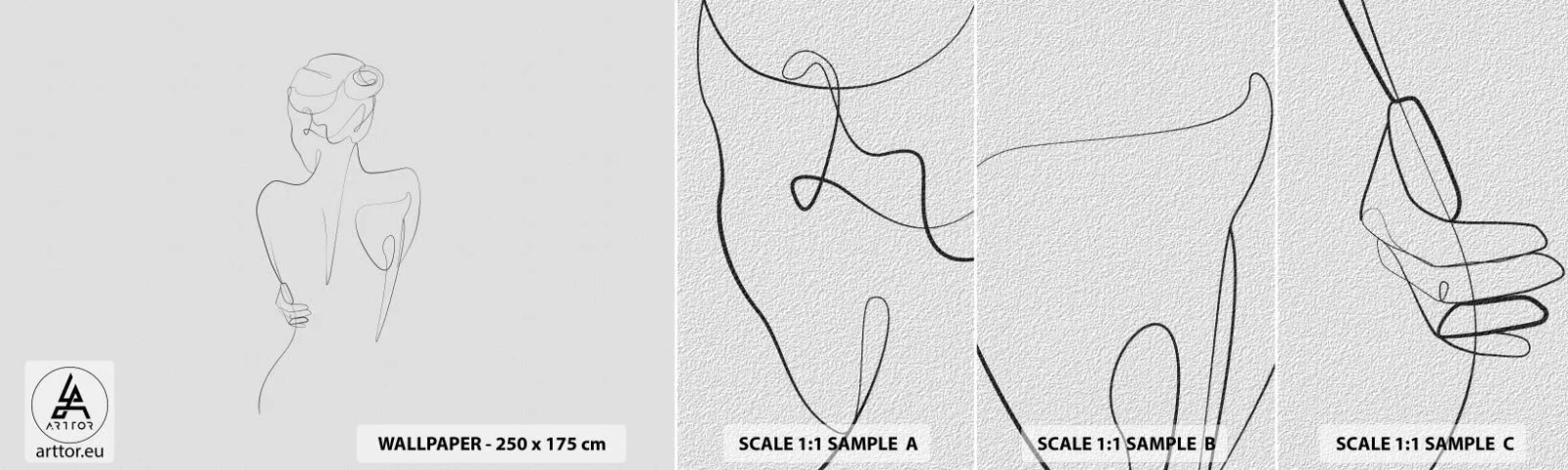 Amostra de Papel de Parede Standard Eco - Música corporal - Gráficos, Corpo, Pedaço - 100x30 cm