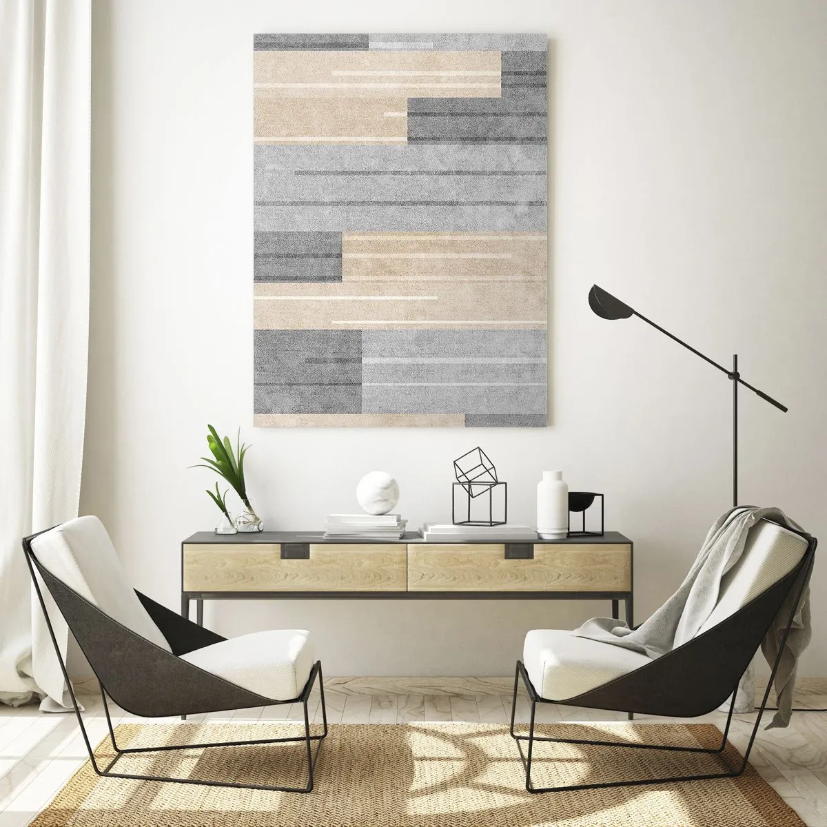 Quadro em vidro - Composição: mantenha vertical - 50x70 cm