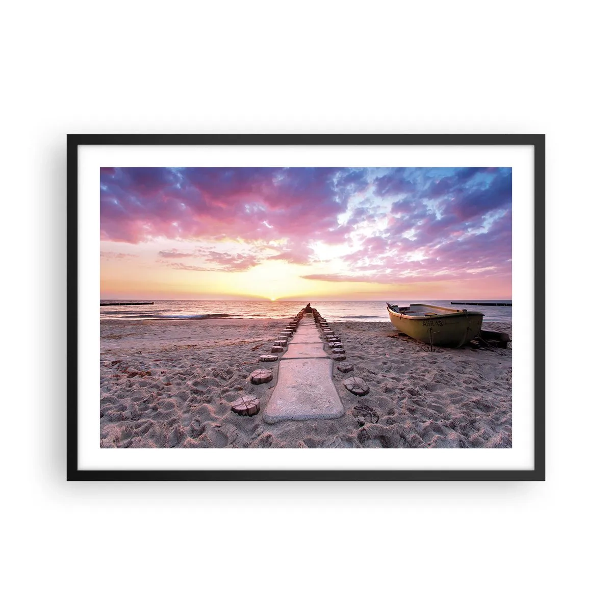 Pôster com moldura preta - Um momento de profunda experiência - 70x50 cm