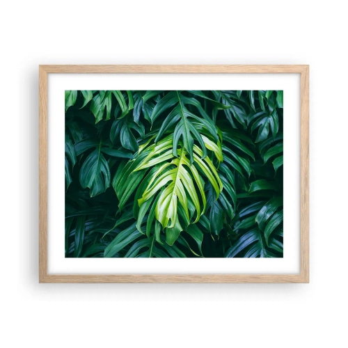 Pôster com moldura de carvalho claro - Mergulhar no frescor - 50x40 cm