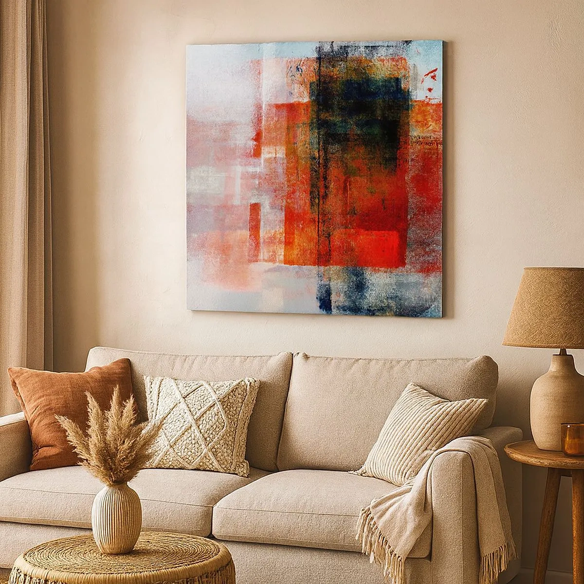 Quadro em tela - A composição brilha - 30x30 cm