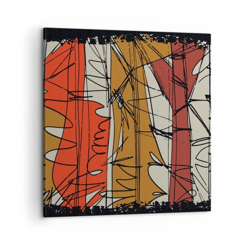 Quadro em tela - Composição espontânea - 50x50 cm