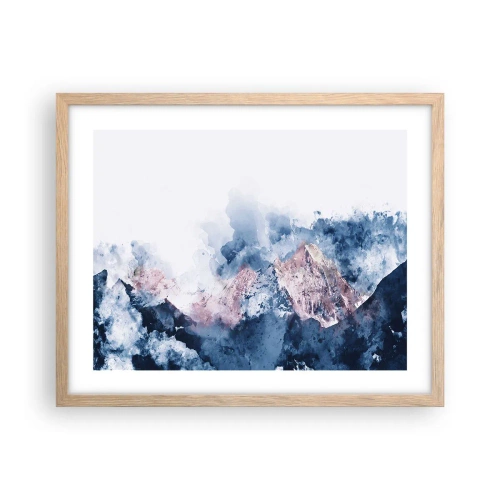 Pôster com moldura de carvalho claro - Estes são os verdadeiros picos! - 50x40 cm