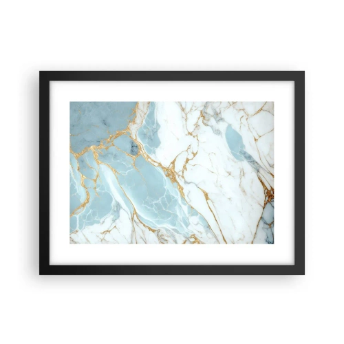 Pôster com moldura preta - Riqueza de pedra - 40x30 cm