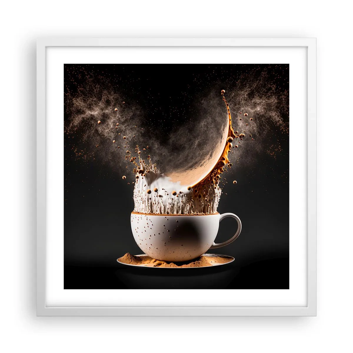 Pôster em moldura branca - Uma explosão de sabor - 50x50 cm