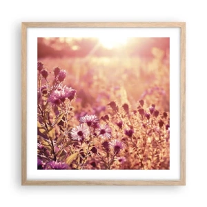 Pôster com moldura de carvalho claro - Antes do verão acabar - 50x50 cm