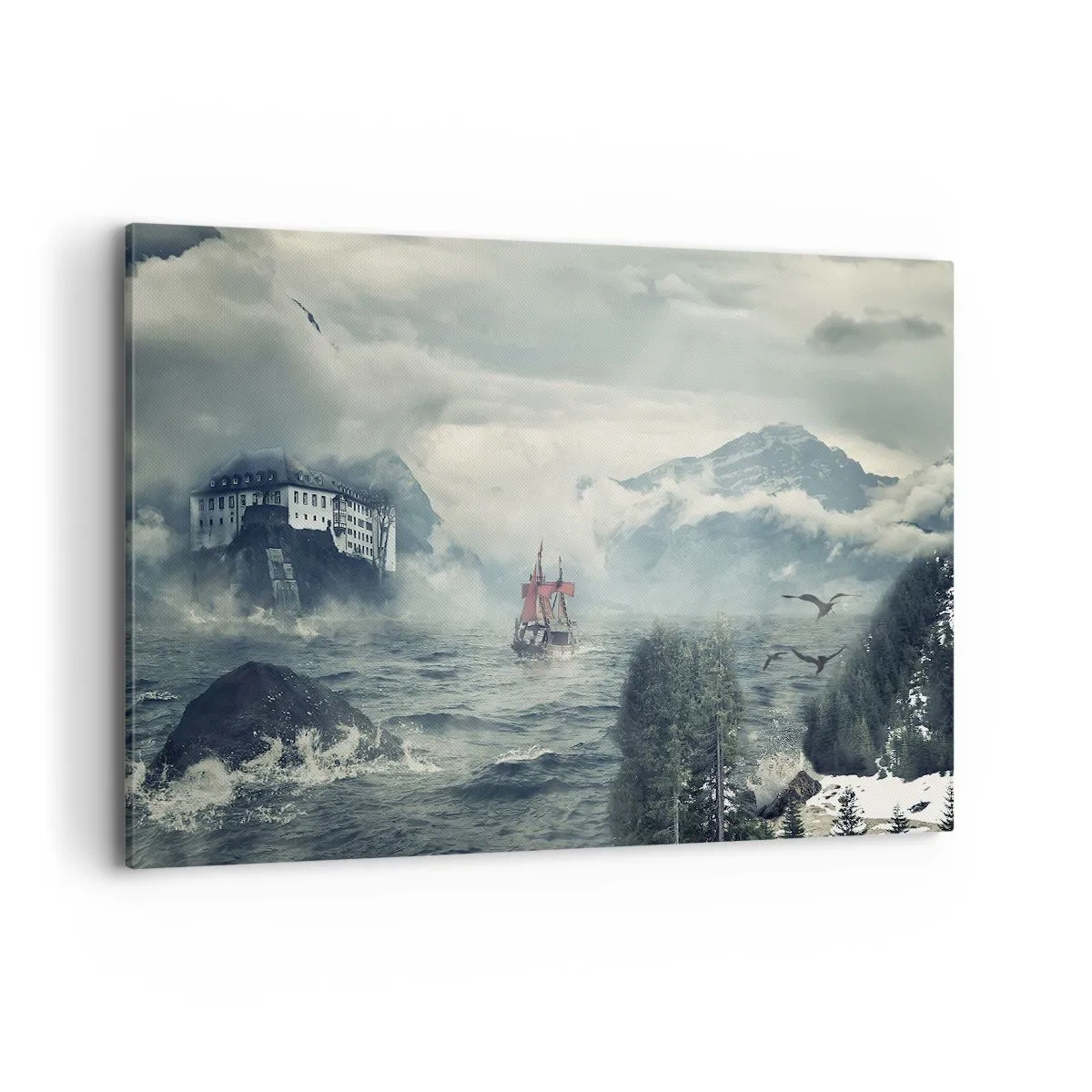 Quadro em tela - Nas águas mágicas - 100x70 cm