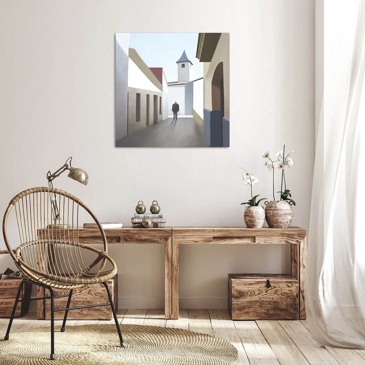 Quadro em tela - Um passeio ensolarado - 30x30 cm