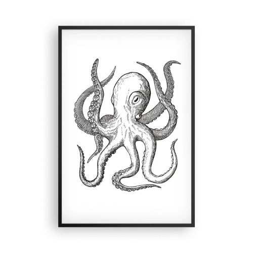 Pôster com moldura preta - Dançando com as ondas - 61x91 cm