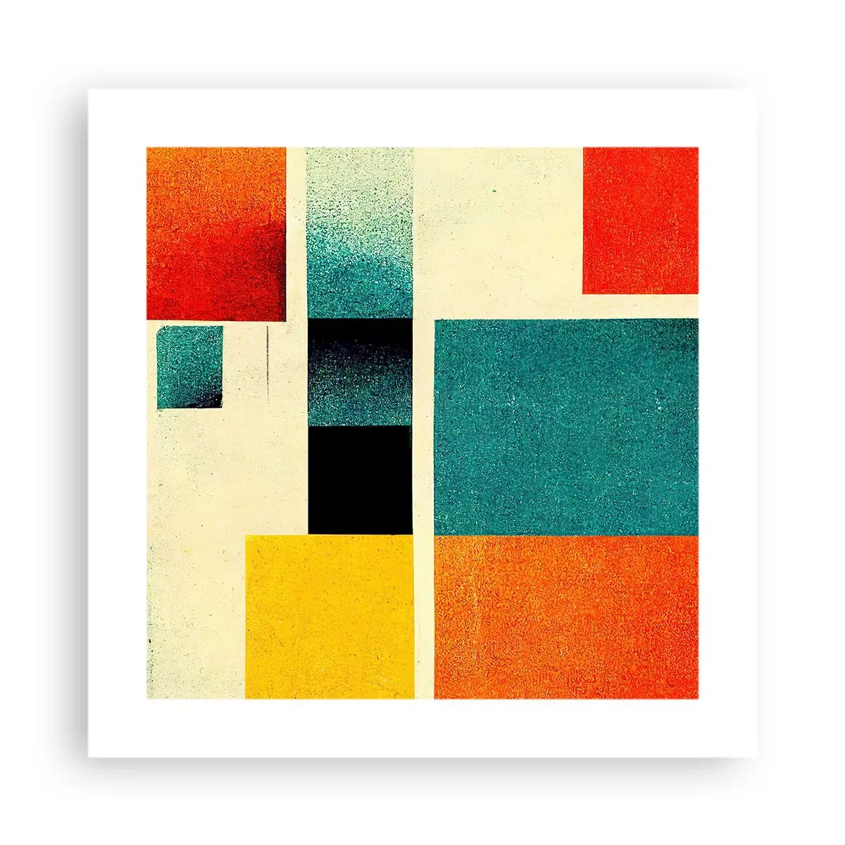 Pôster - Abstração geométrica – boa energia - 40x40 cm