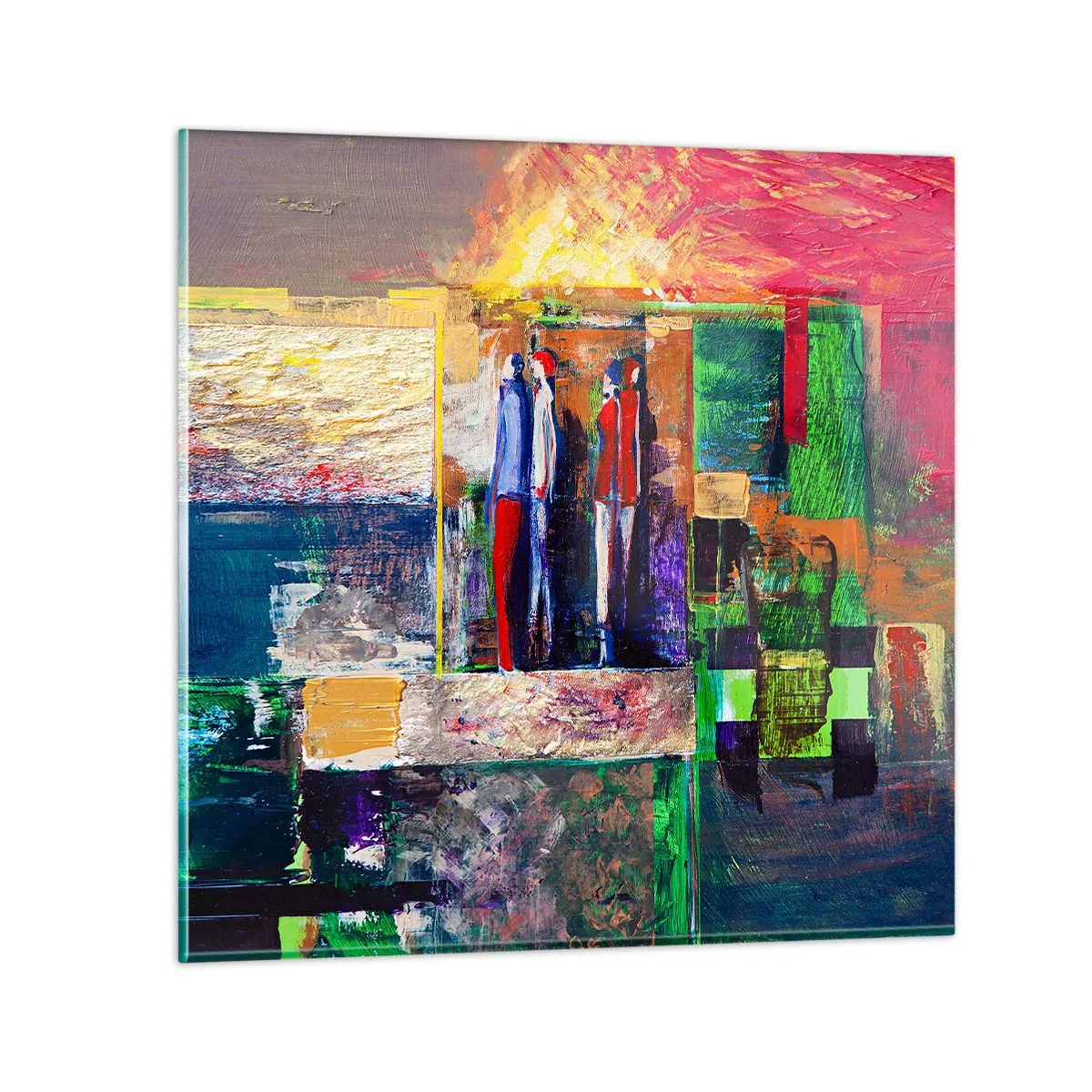 Quadro em vidro - Relacionamentos e emoções - 40x40 cm