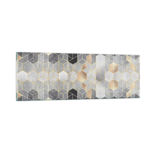 Quadro em vidro - Composição do diamante - 90x30 cm