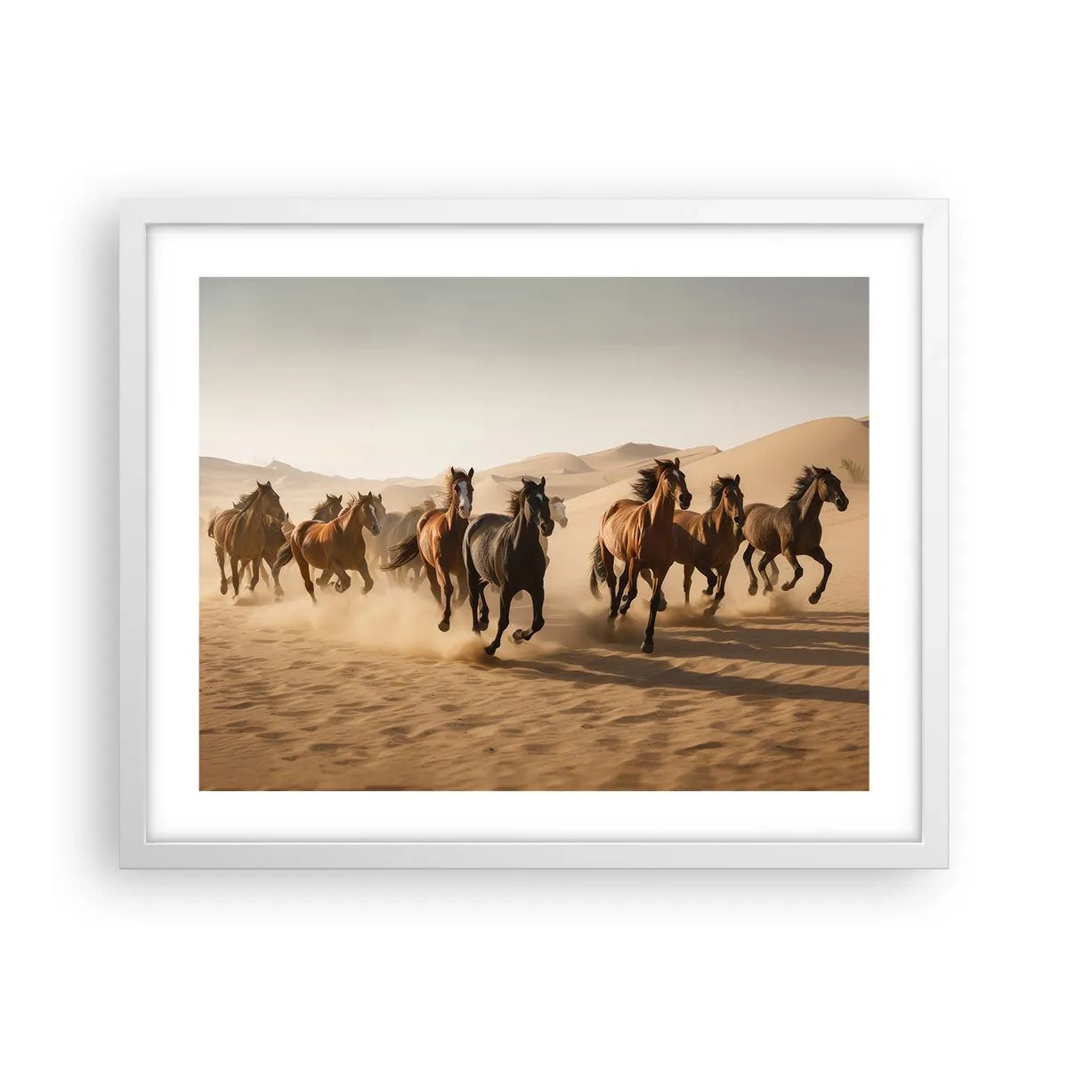 Pôster em moldura branca - Livre como o vento - 50x40 cm