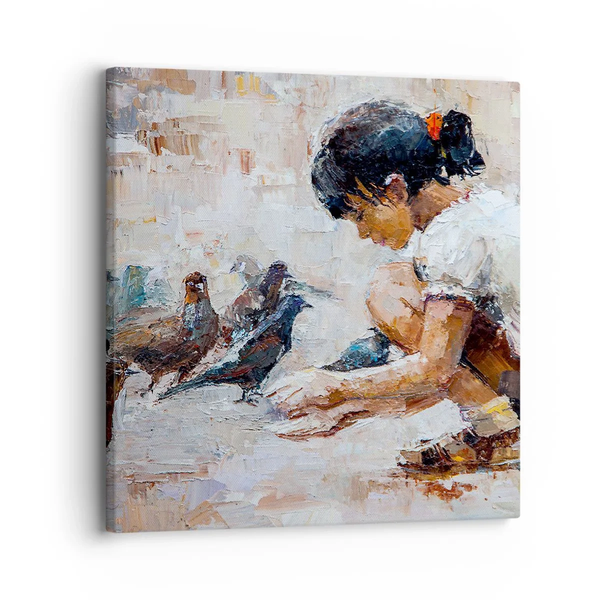 Quadro em tela - Pequenos e queridos - 30x30 cm