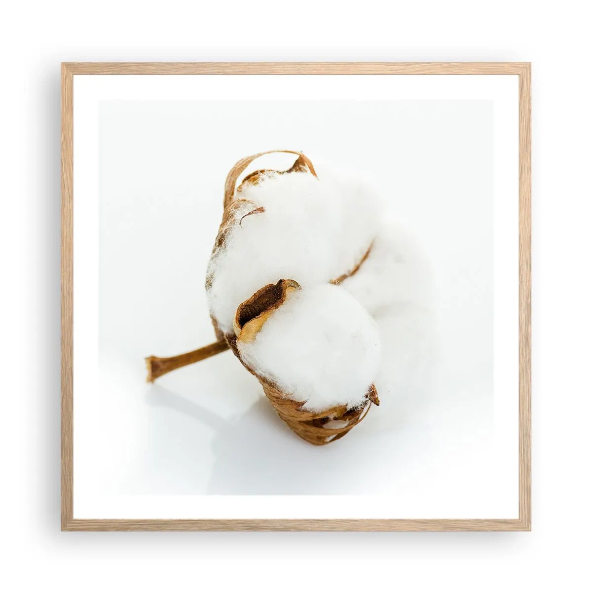 Pôster com moldura de carvalho claro - Suave por natureza - 60x60 cm