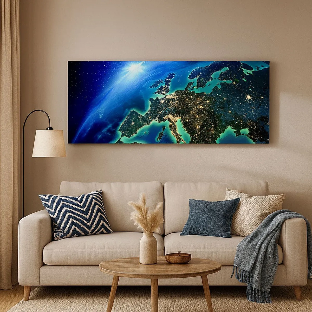 Quadro em tela - Uma Europa cintilante - 100x40 cm