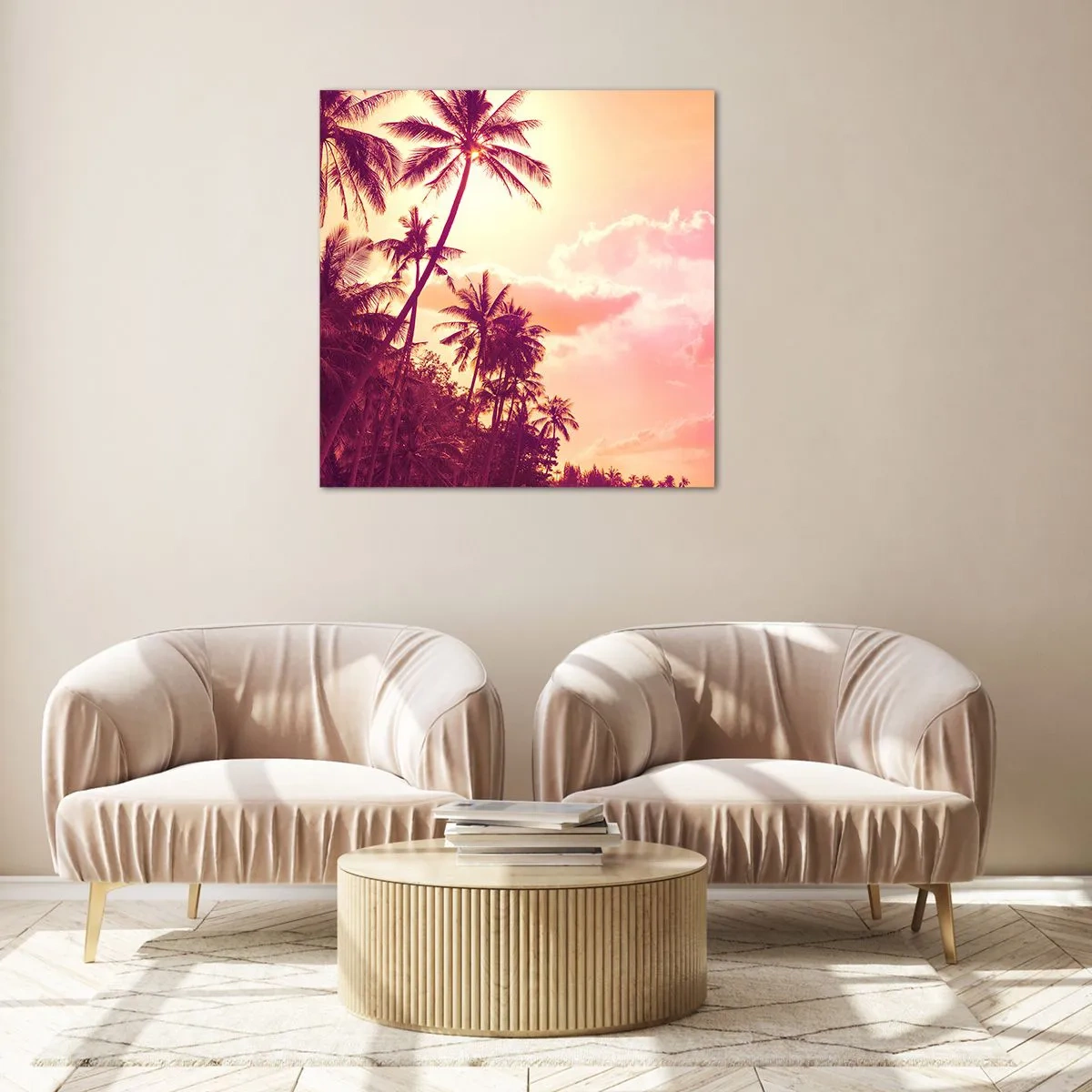 Quadro em vidro - Tem que escolher - 50x50 cm