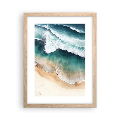 Pôster com moldura de carvalho claro - O eterno encontro - 30x40 cm