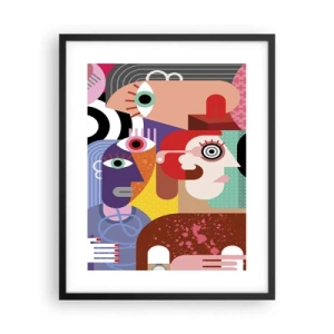 Pôster com moldura preta - Viemos da parte do Sr. Picasso - 40x50 cm