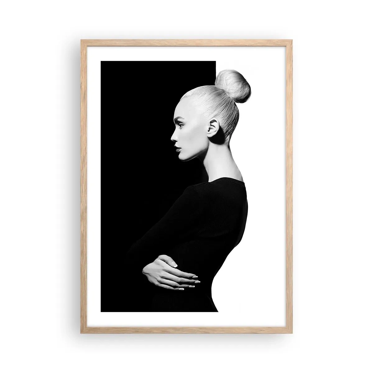 Pôster com moldura de carvalho claro - Simplesmente mulher - 50x70 cm