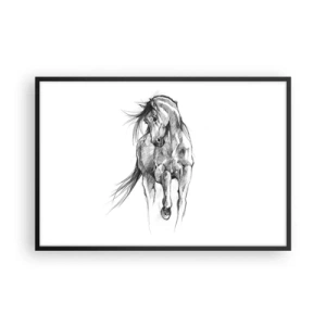 Pôster com moldura preta - Num trote gracioso - 91x61 cm