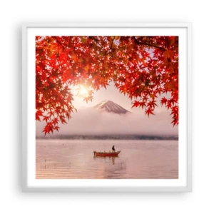 Pôster em moldura branca - No clima japonês - 60x60 cm