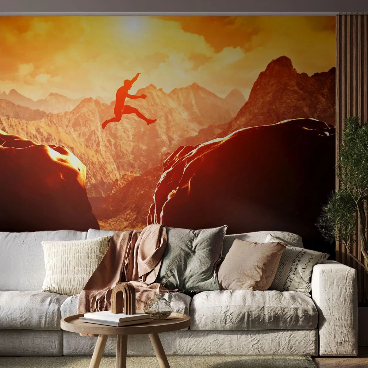 Papel de Parede Autocolante Deluxe Sticker - Superando os limites - Esporte, Escalando, Paisagem - 250x175 cm