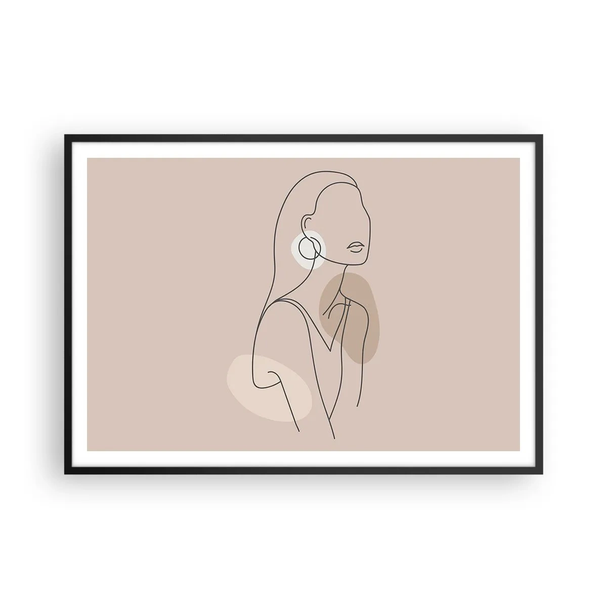 Pôster com moldura preta - Um ícone da feminilidade - 100x70 cm