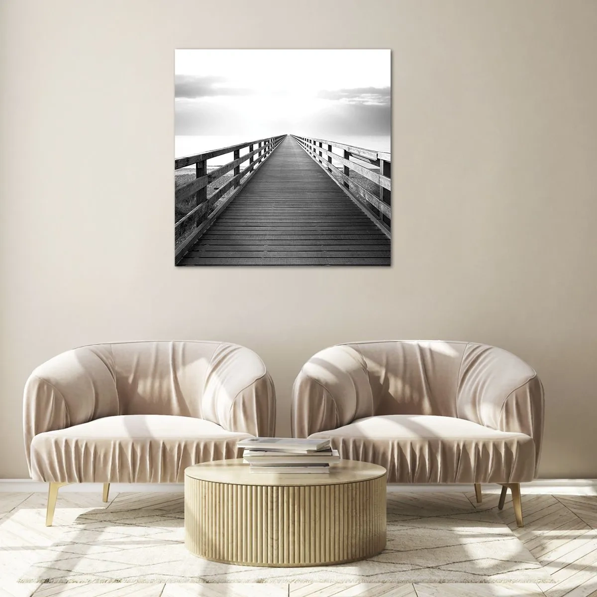 Quadro em vidro - Para longe... - 50x50 cm