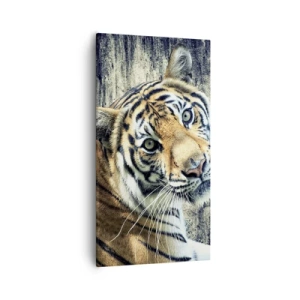 Quadro em tela - Retrato em feixes de luz - 55x100 cm