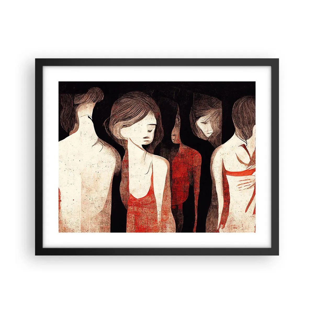 Pôster com moldura preta - Madonas das trevas - 50x40 cm