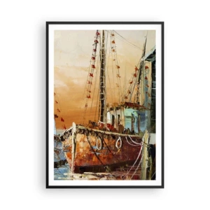 Pôster com moldura preta - Um regresso tranquilo - 70x100 cm