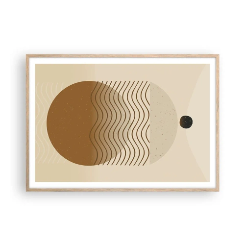 Pôster com moldura de carvalho claro - Sobre a origem das figuras geométricas - 100x70 cm