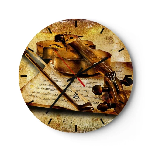 Relógio de parede - Relógio em vidro - Precisa-se de virtuoso - 40x40 cm