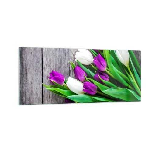Quadro em vidro - No dia do feriado da primavera - 100x40 cm