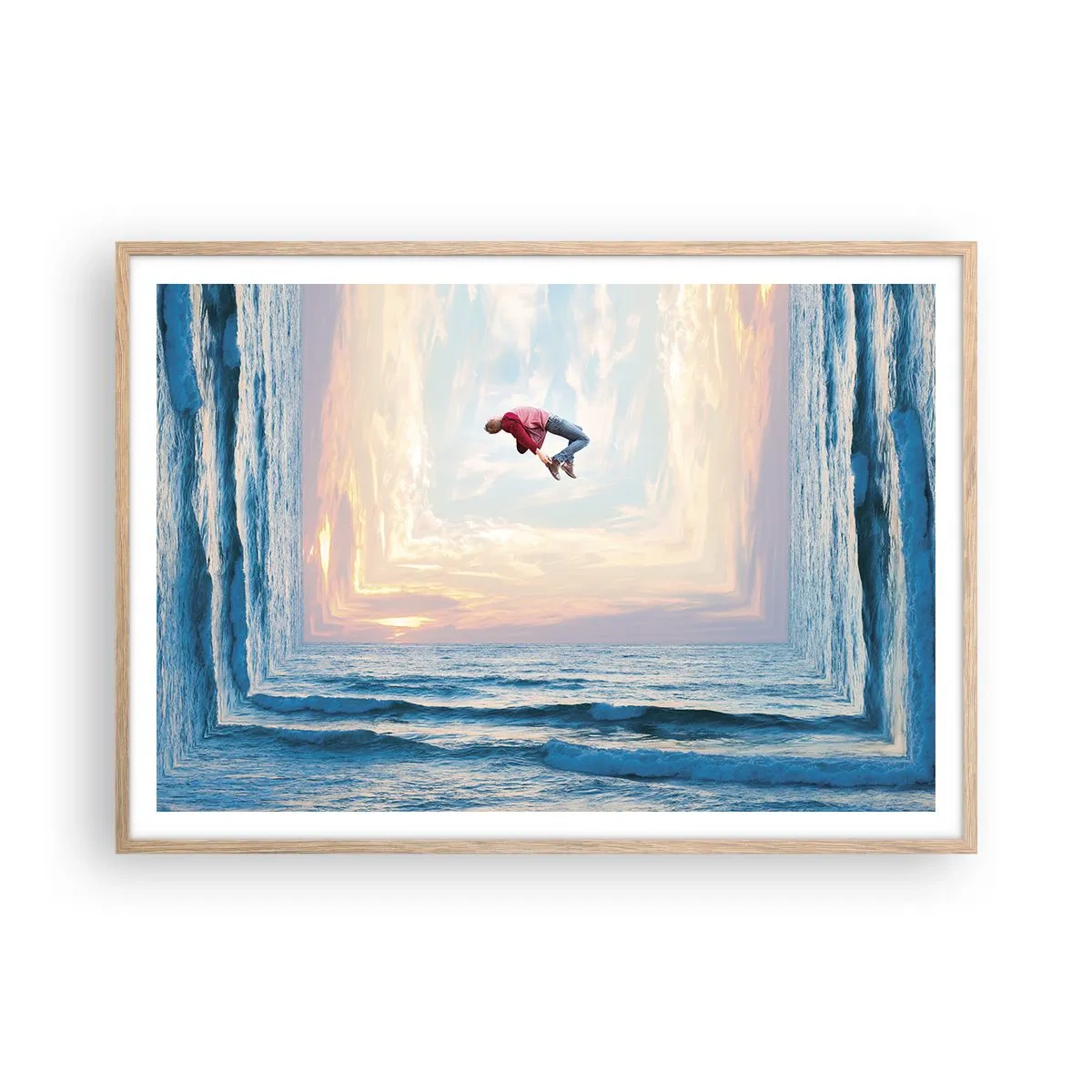 Pôster com moldura de carvalho claro - Para outra dimensão - 100x70 cm