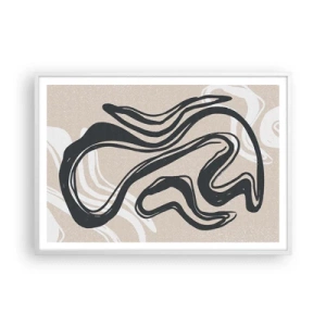 Pôster em moldura branca - Expressão multiplicada - 100x70 cm