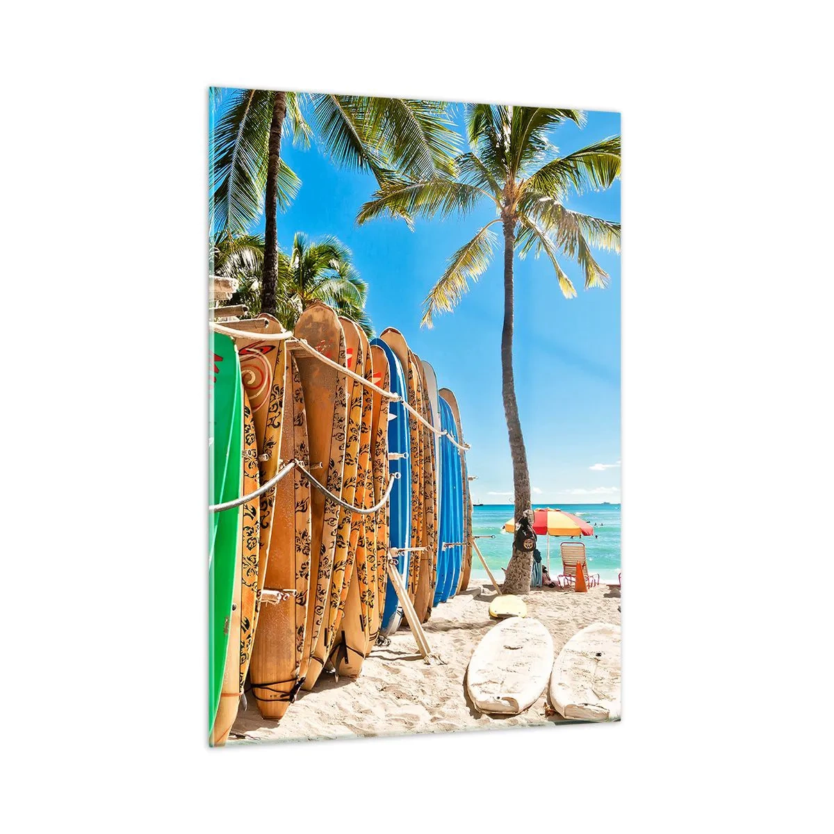 Quadro em vidro - Diversão ensolarada - 50x70 cm