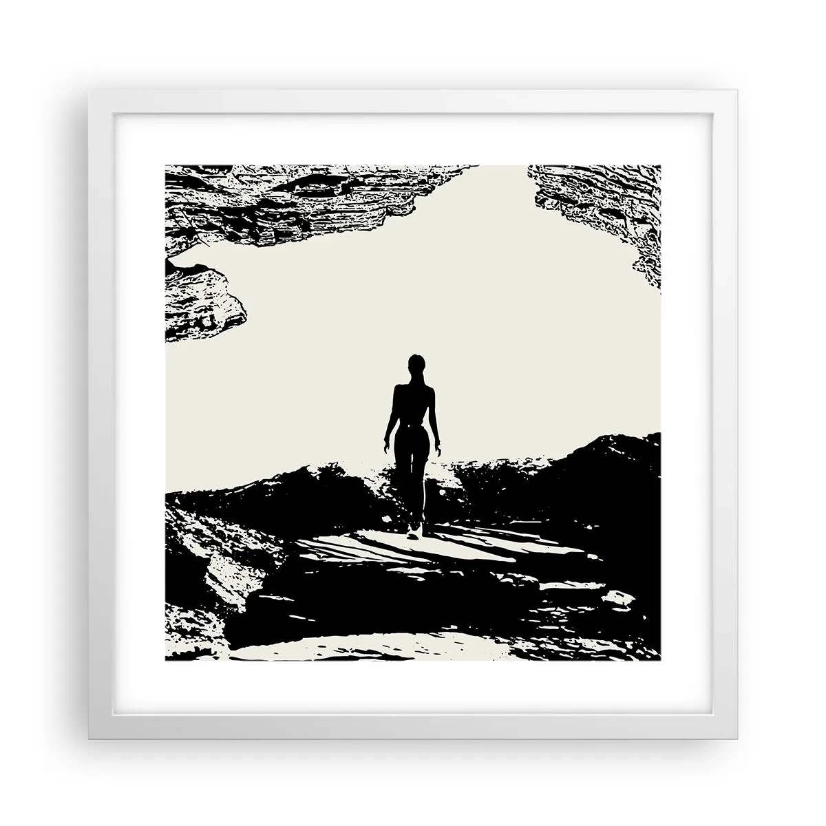 Pôster em moldura branca - Novo visual - 40x40 cm