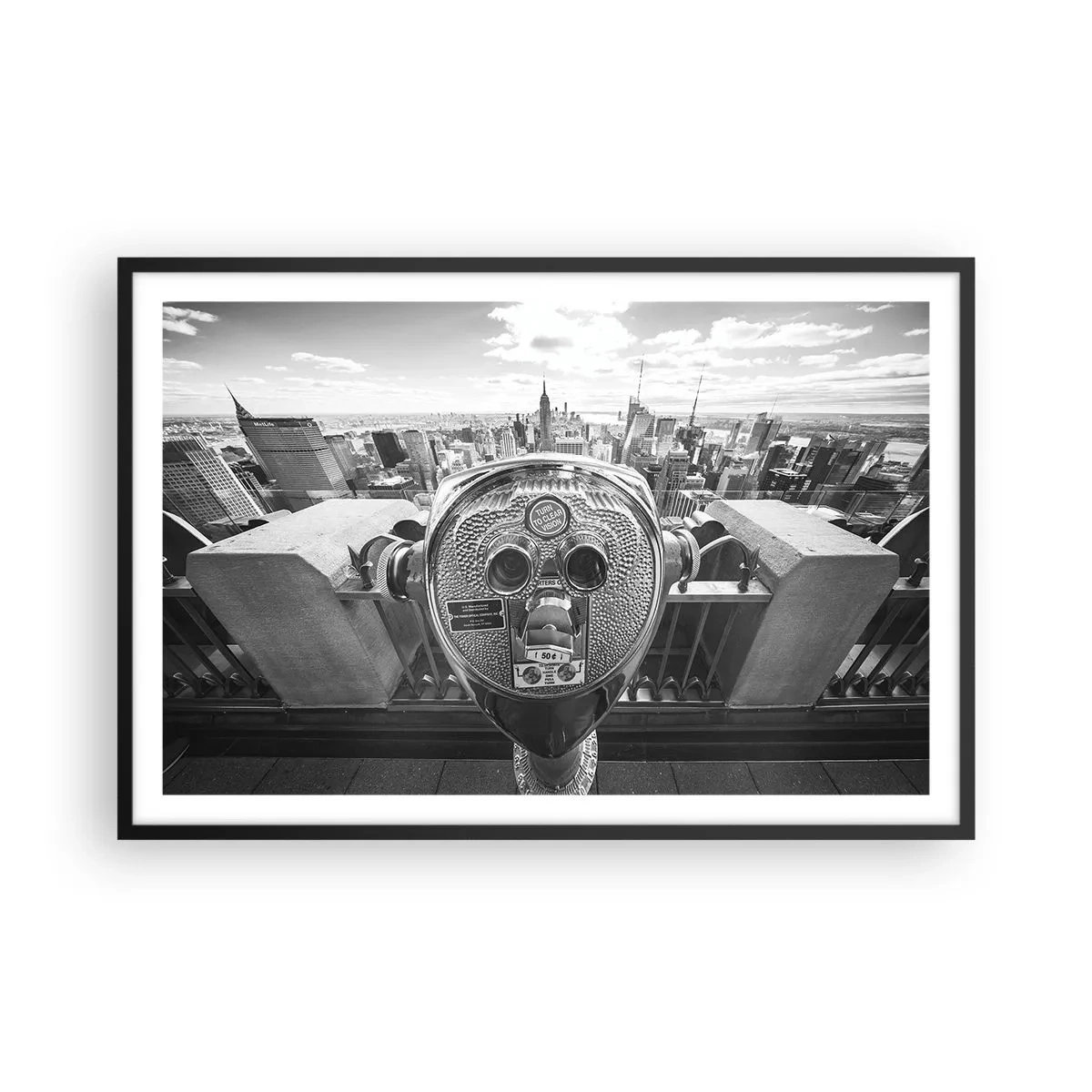 Pôster com moldura preta - A cidade das cidades - 91x61 cm