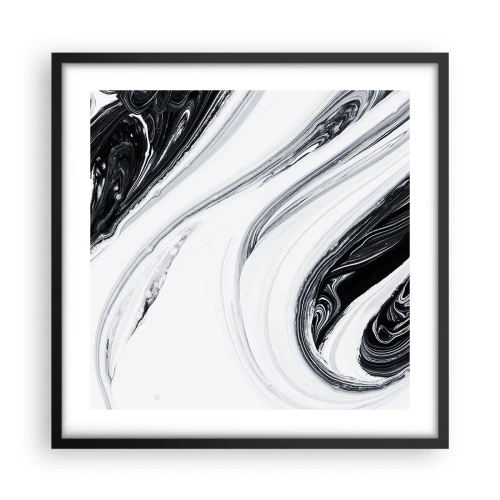 Pôster com moldura preta - Uma combinação de opostos - 50x50 cm