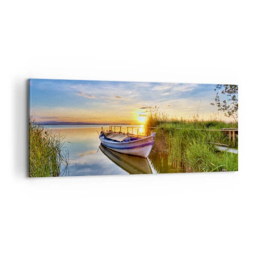 Quadro em tela - Enseada de sonhos realizados - 100x40 cm