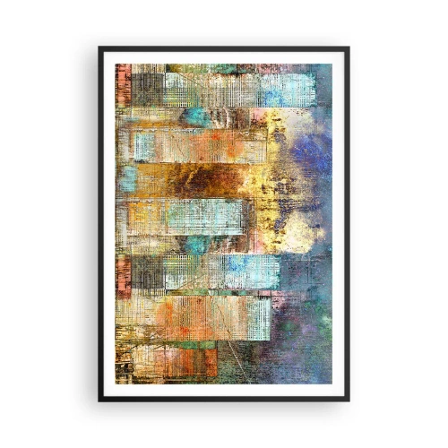 Pôster com moldura preta - Uma metrópole ensolarada - 70x100 cm