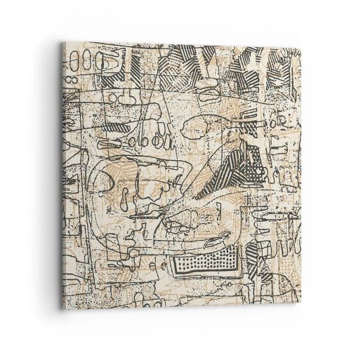Quadro em tela - À espera de ser decifrado - 70x70 cm