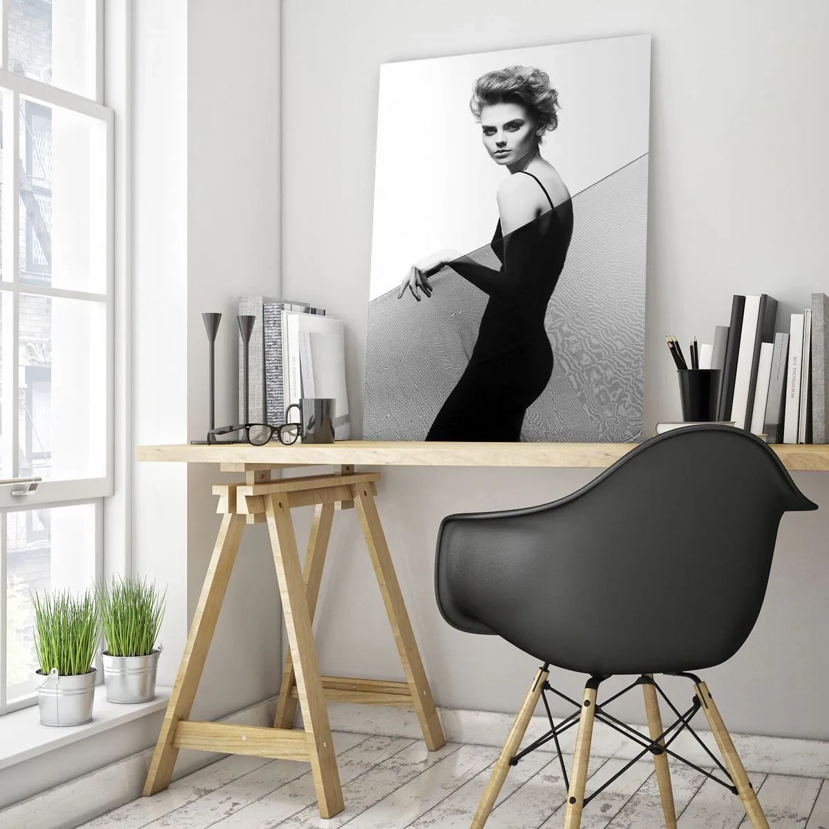 Quadro em vidro - Olhar magnético - 50x70 cm