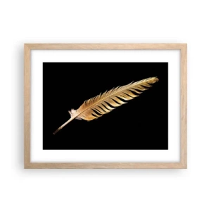 Pôster com moldura de carvalho claro - É uma pena - 40x30 cm